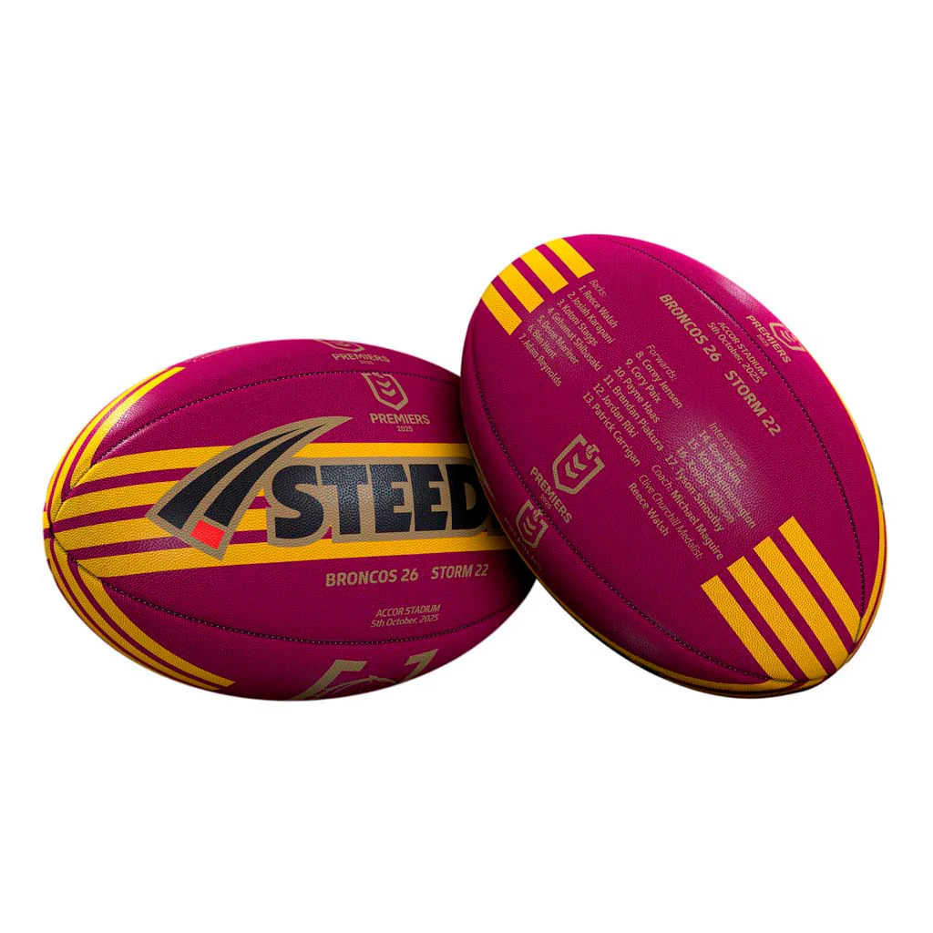 Brisbane Broncos 2025 Premiers Ball Size 5