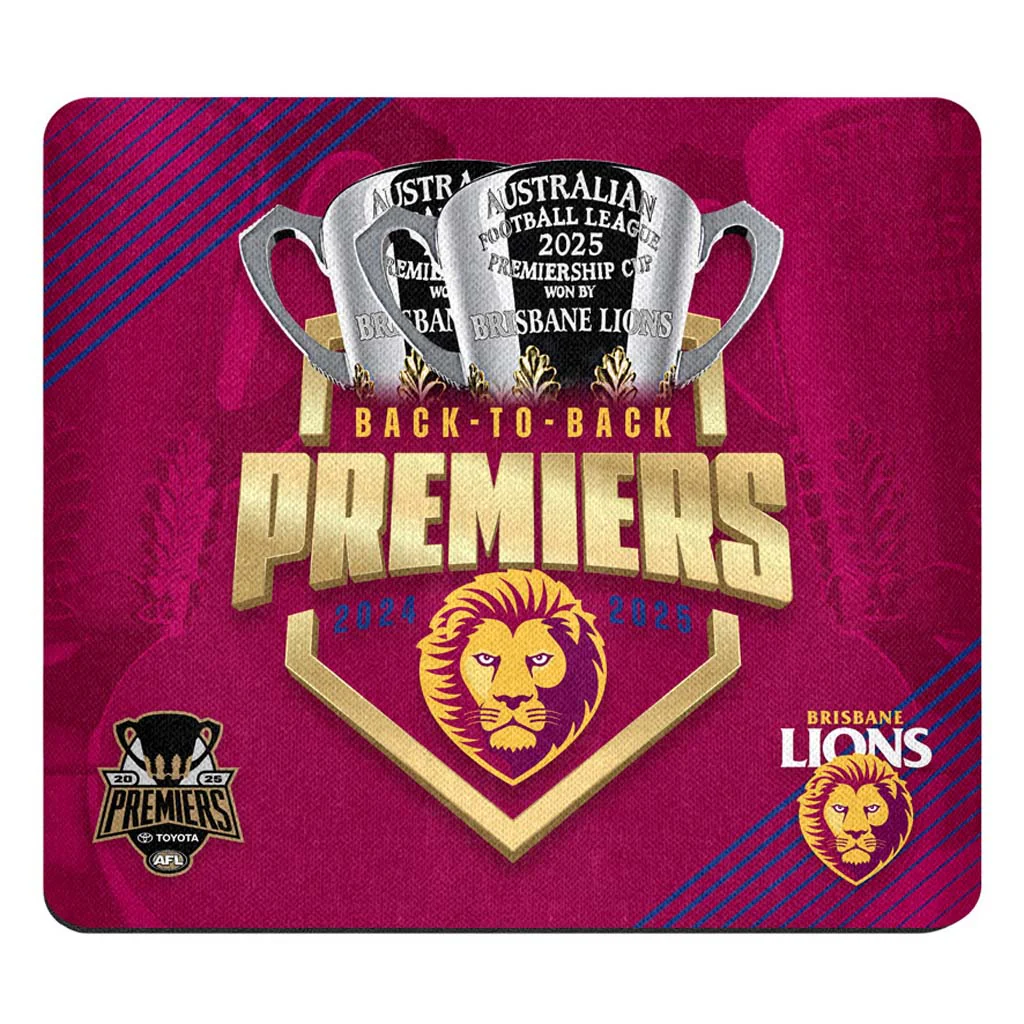 Brisbane Lions 2025 Premiers Mouse Mat PH1