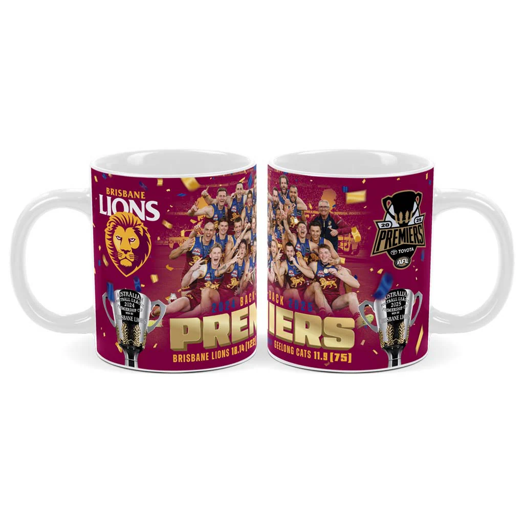 Brisbane Lions 2025 Premiers Mug Team Photo PH2