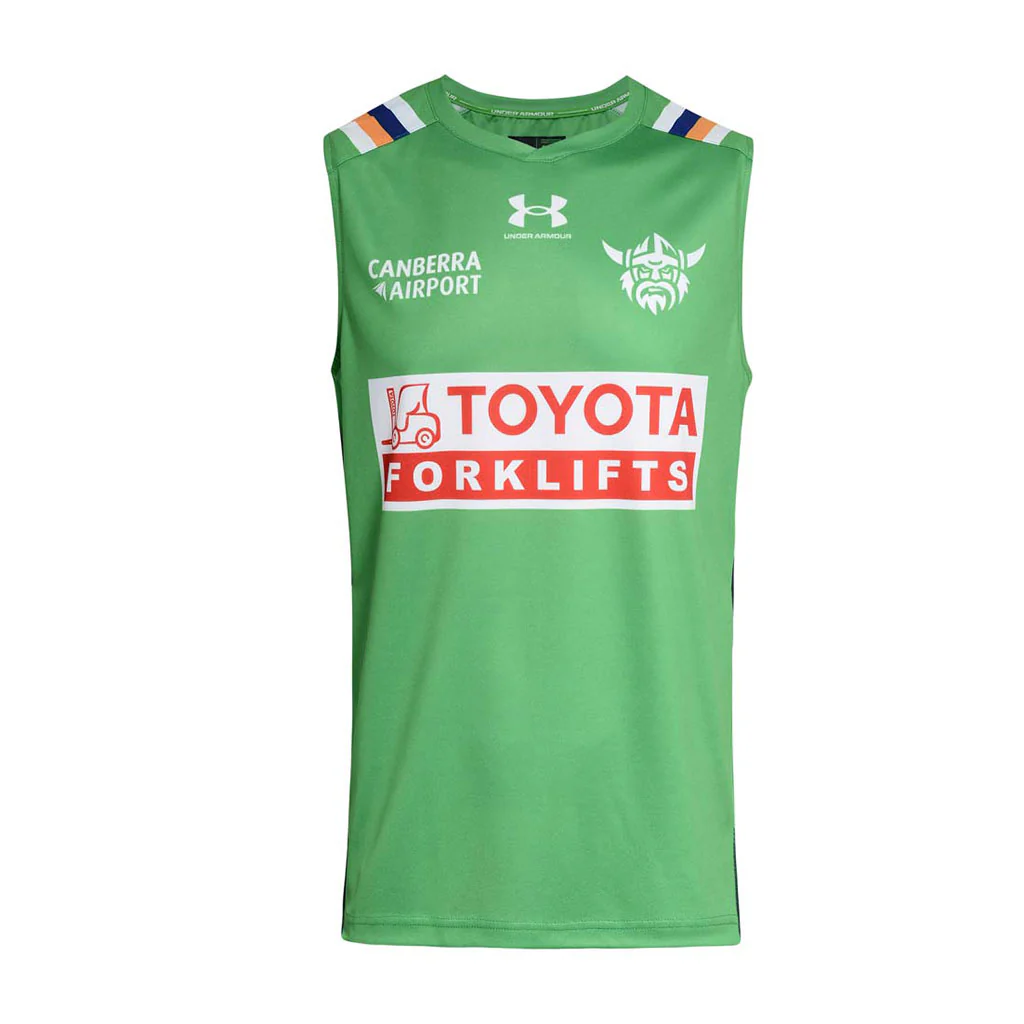 Canberra Raiders 2026 Training Singlet Green