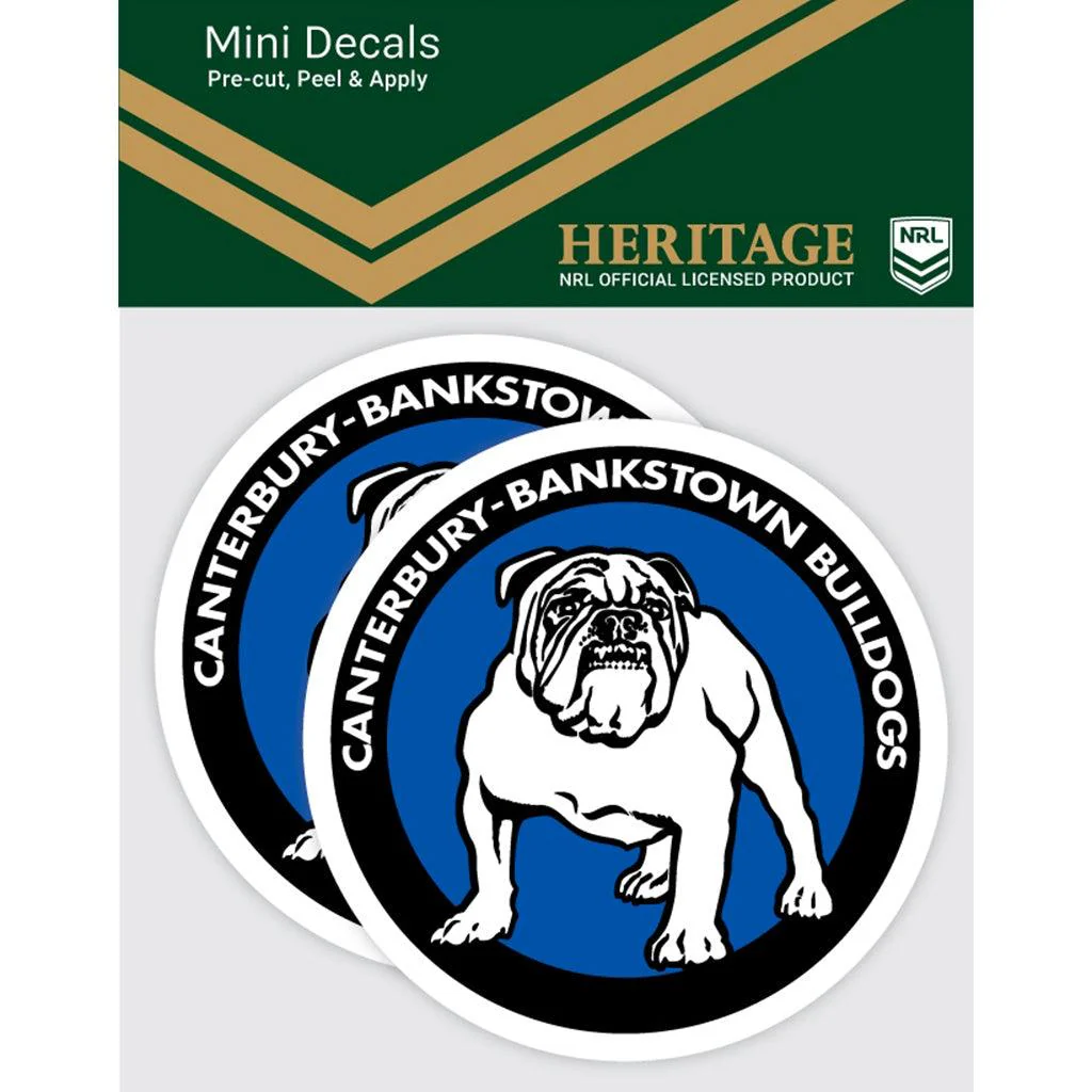 Canterbury Bulldogs Heritage Mini Decals