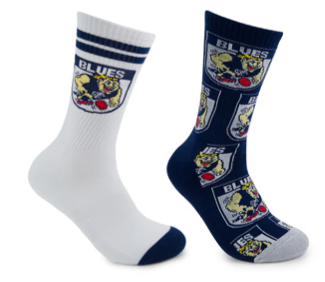 Carlton Blues 2-Pack Retro Sneaker Socks