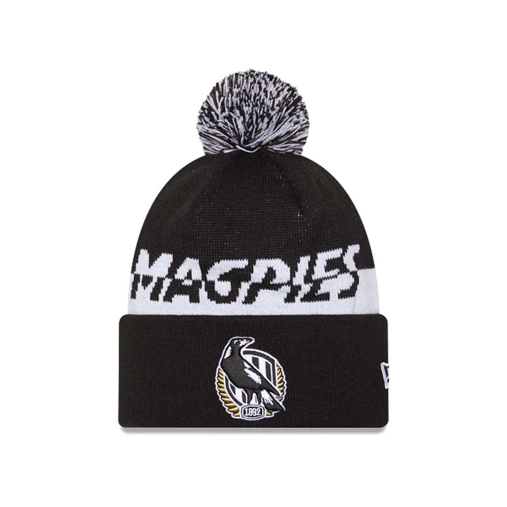 Collingwood Magpies Split Script Beanie