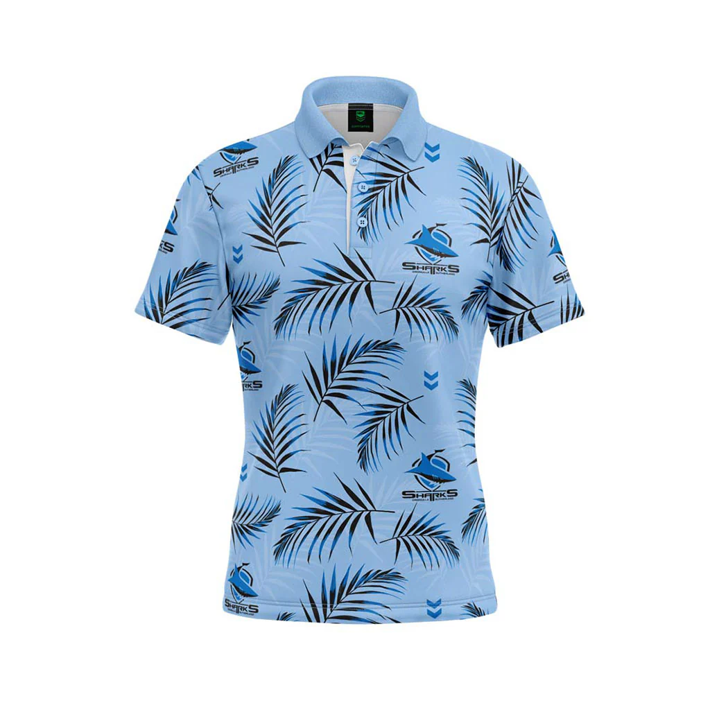 Cronulla Sharks 'Palm Beach' Golf Shirt Adult