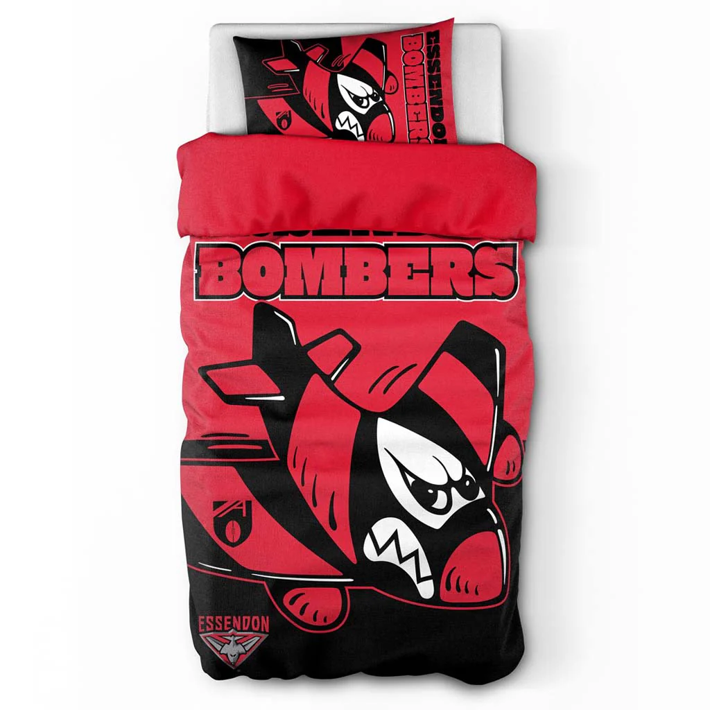 Essendon Bombers Quilt Cover Single