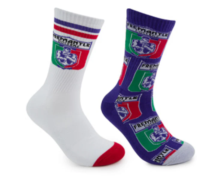 Fremantle Dockers 2-Pack Retro Sneaker Socks