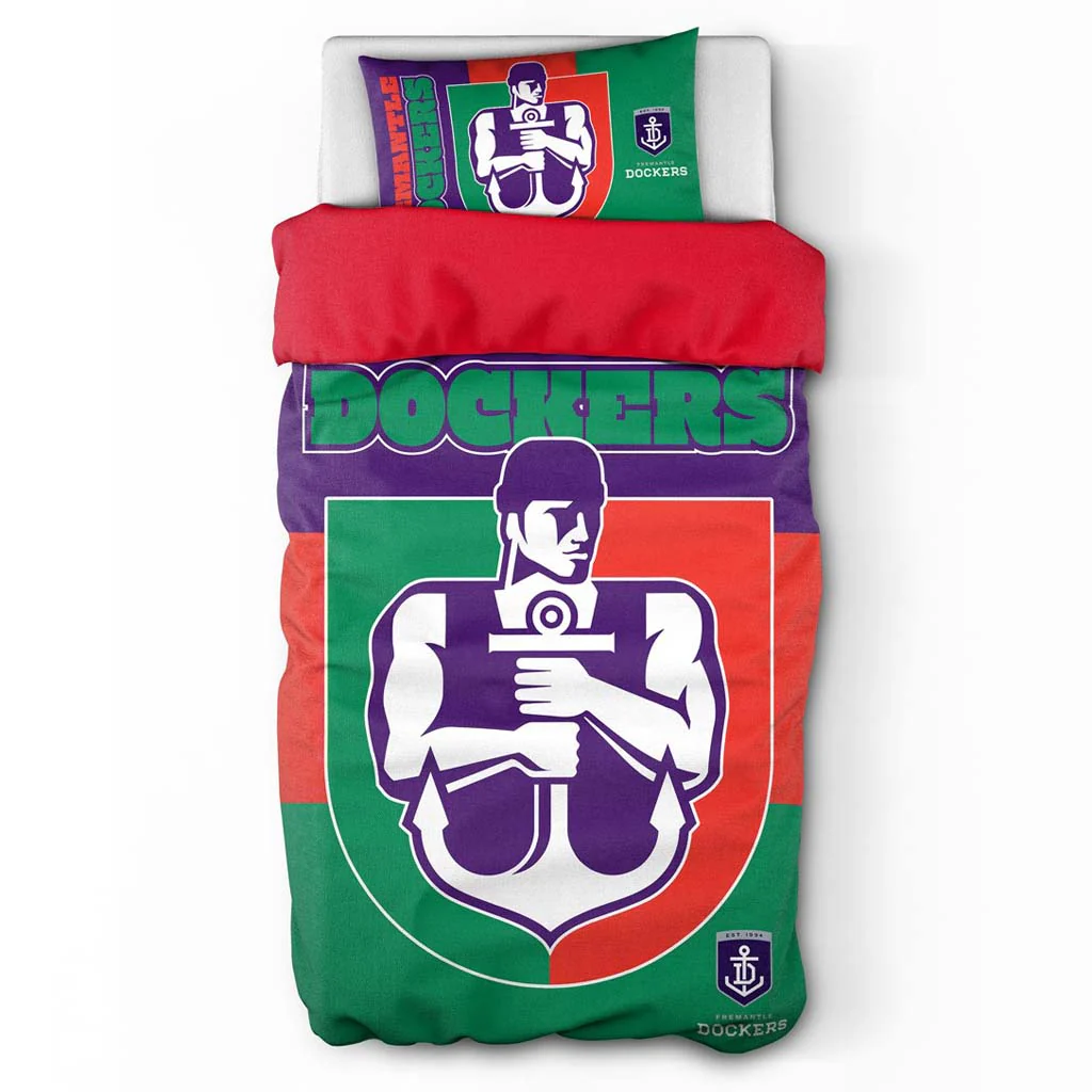 Fremantle Dockers Quilt Cover Set Single