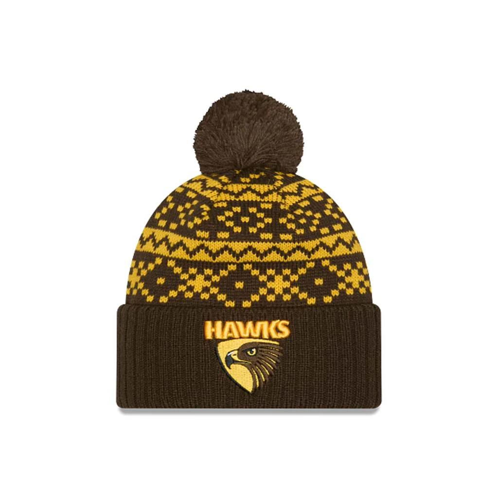 Hawthorn Hawks Cardigan Beanie