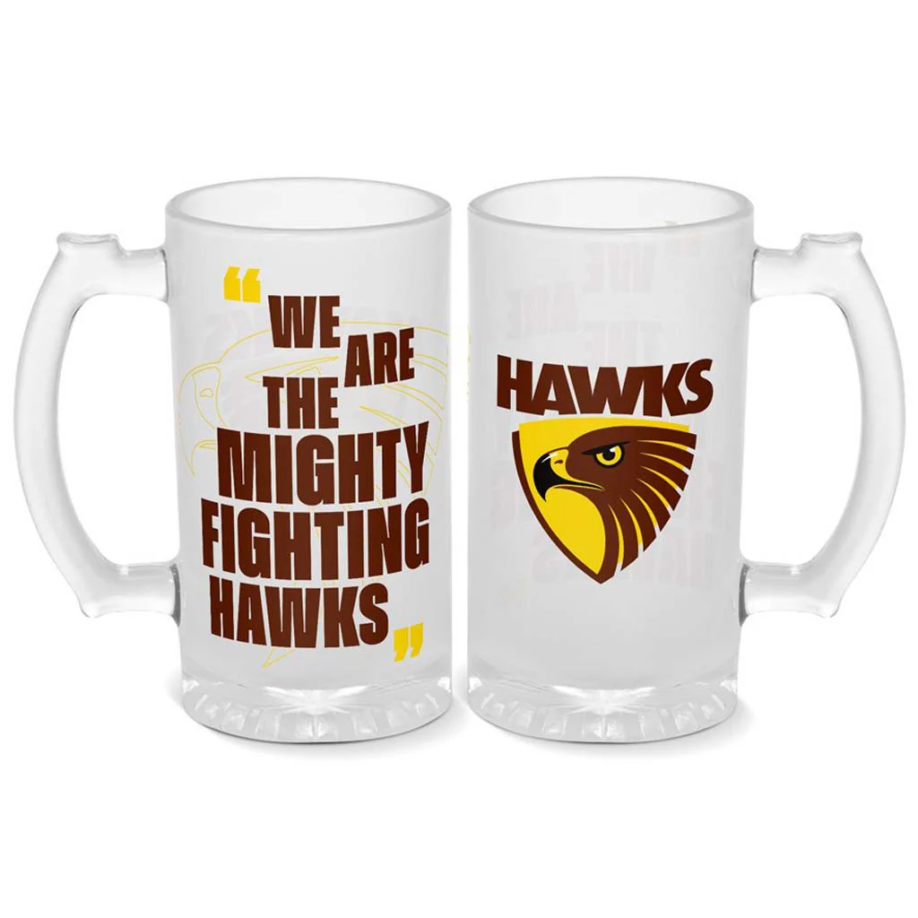 Hawthorn Hawks Frosted Stein 500mL