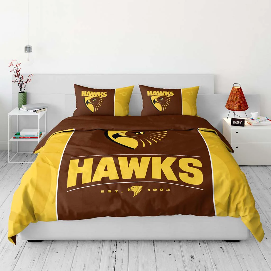 Hawthorn Hawks Quilt Cover Queen