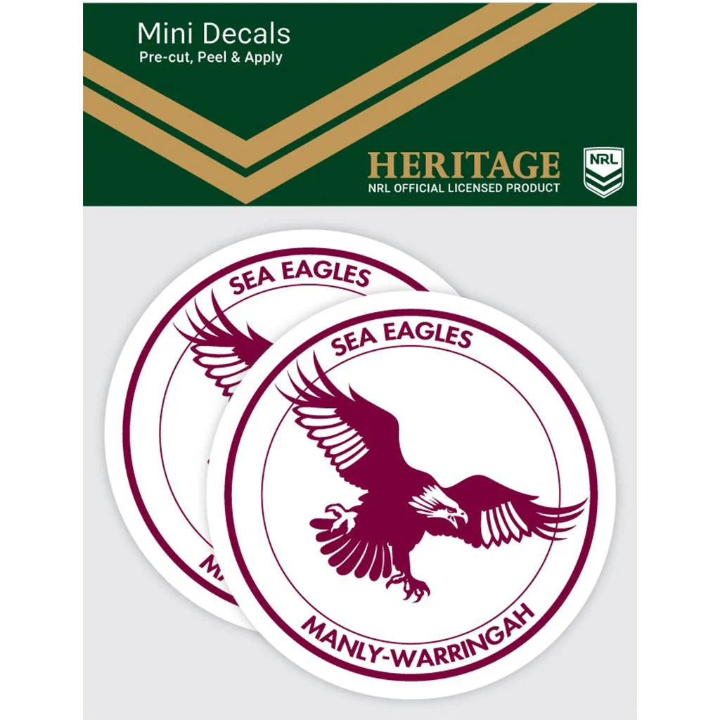 Manly Sea Eagles Heritage Mini Decals
