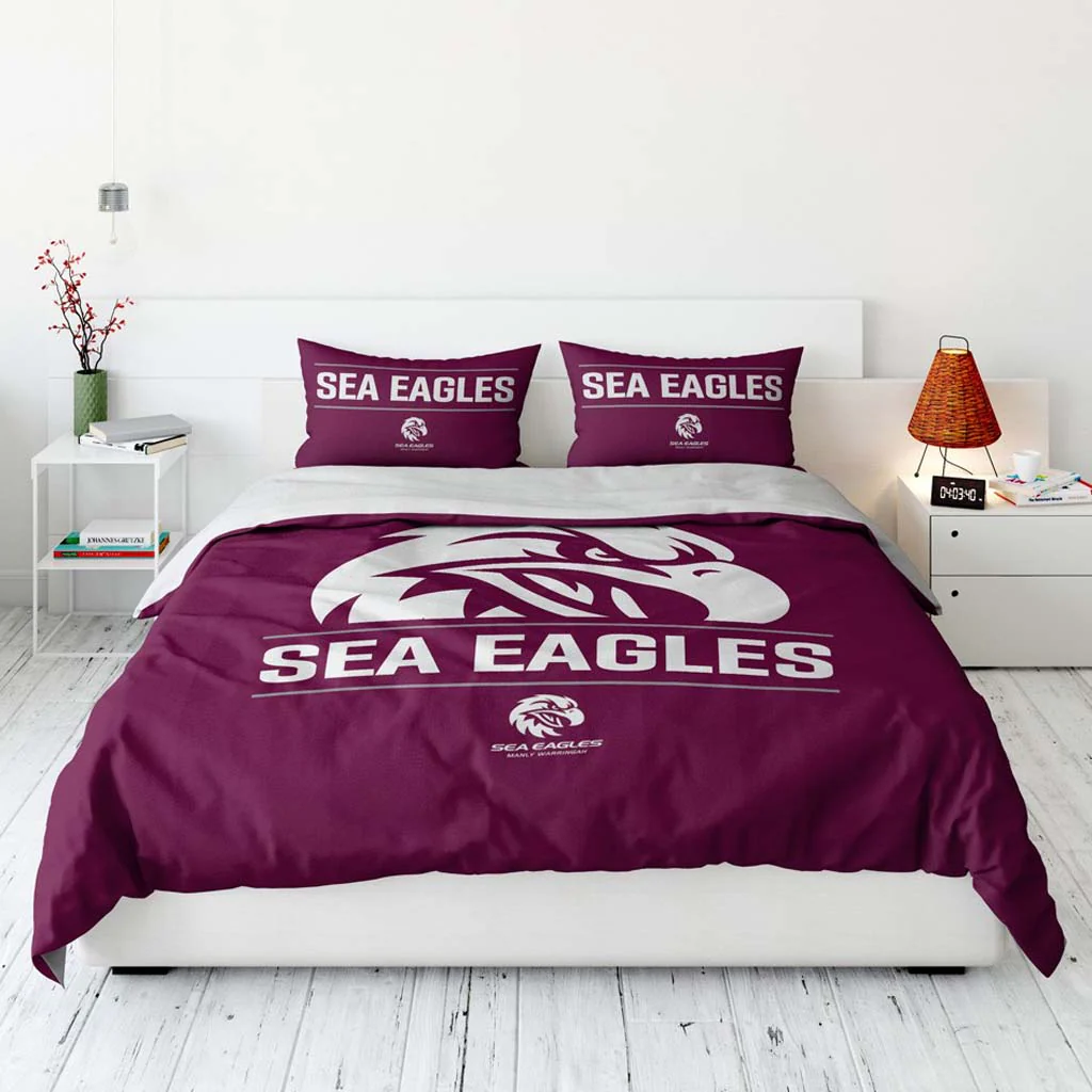 Manly Sea Eagles Quilt Cover Set Queen