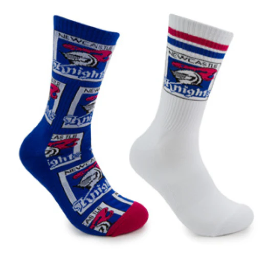 Newcastle Knights 2-Pack Retro Sneaker Socks