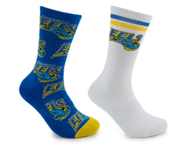 Parramatta Eels 2-Pack Retro Sneaker Socks