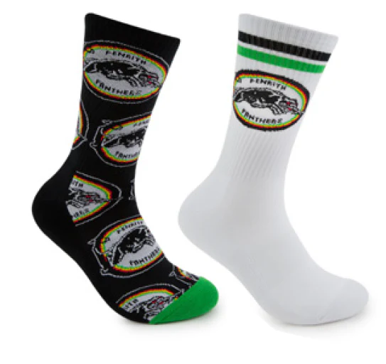 Penrith Panthers 2-Pack Retro Sneaker Socks