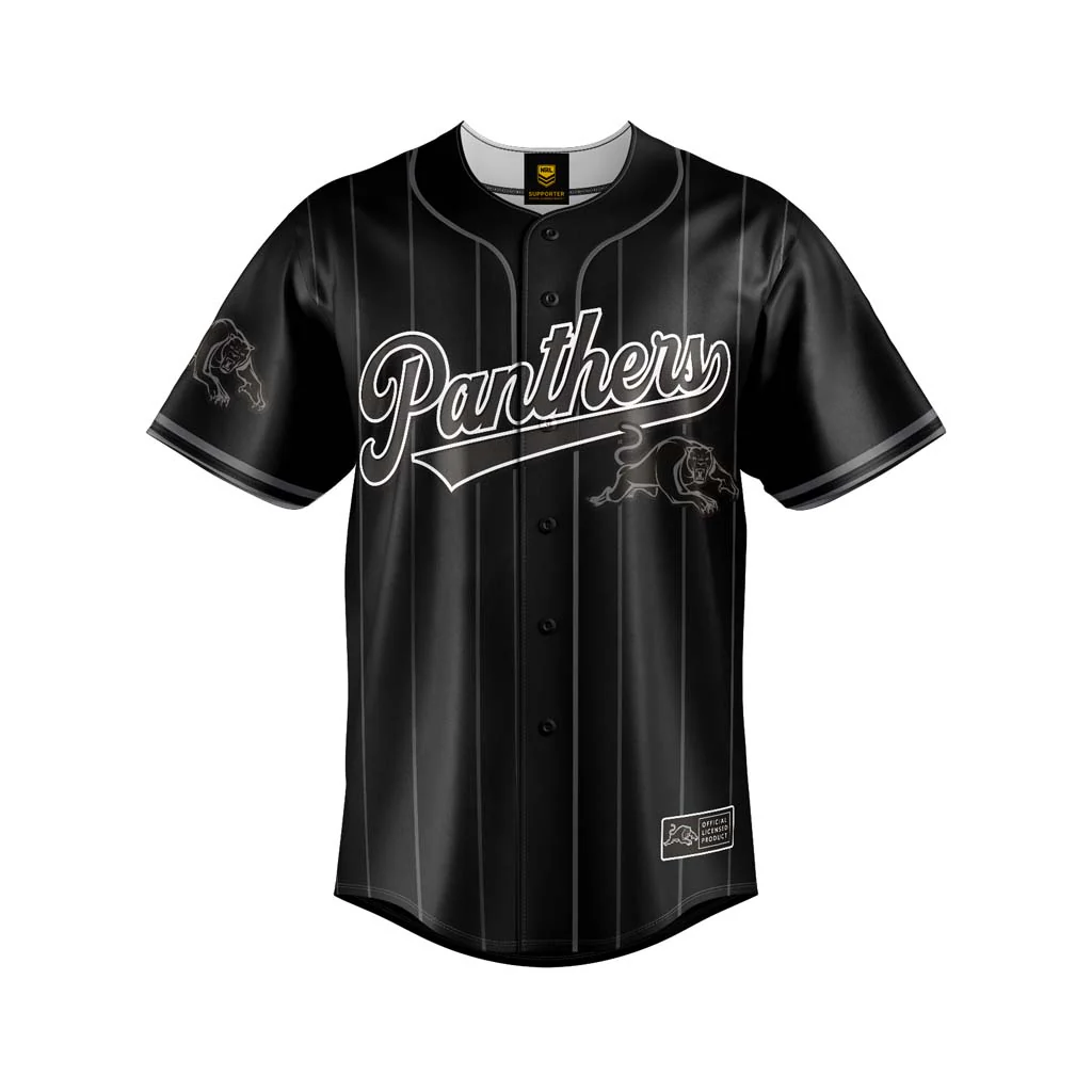 Penrith Panthers 'Blackout' Baseball Shirt Adult