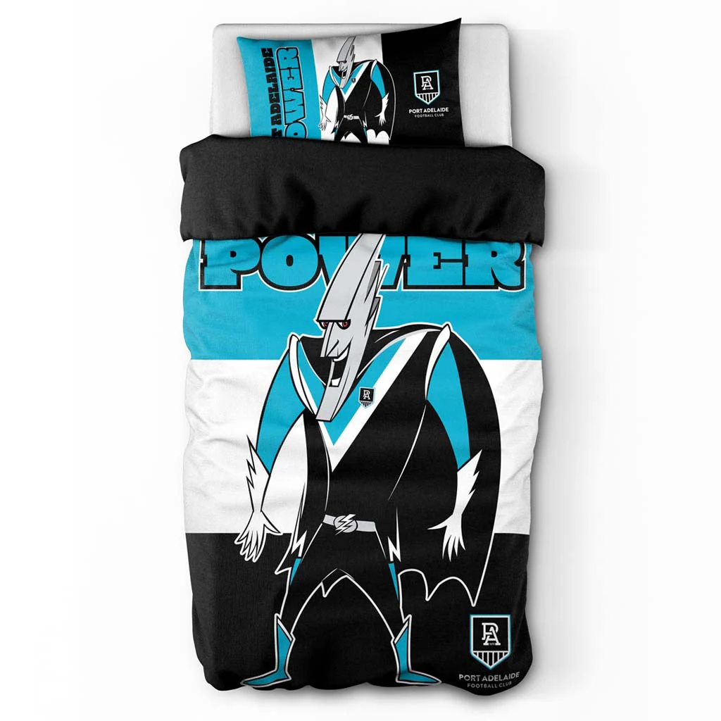 Port Adelaide Power Quilt Cover Single