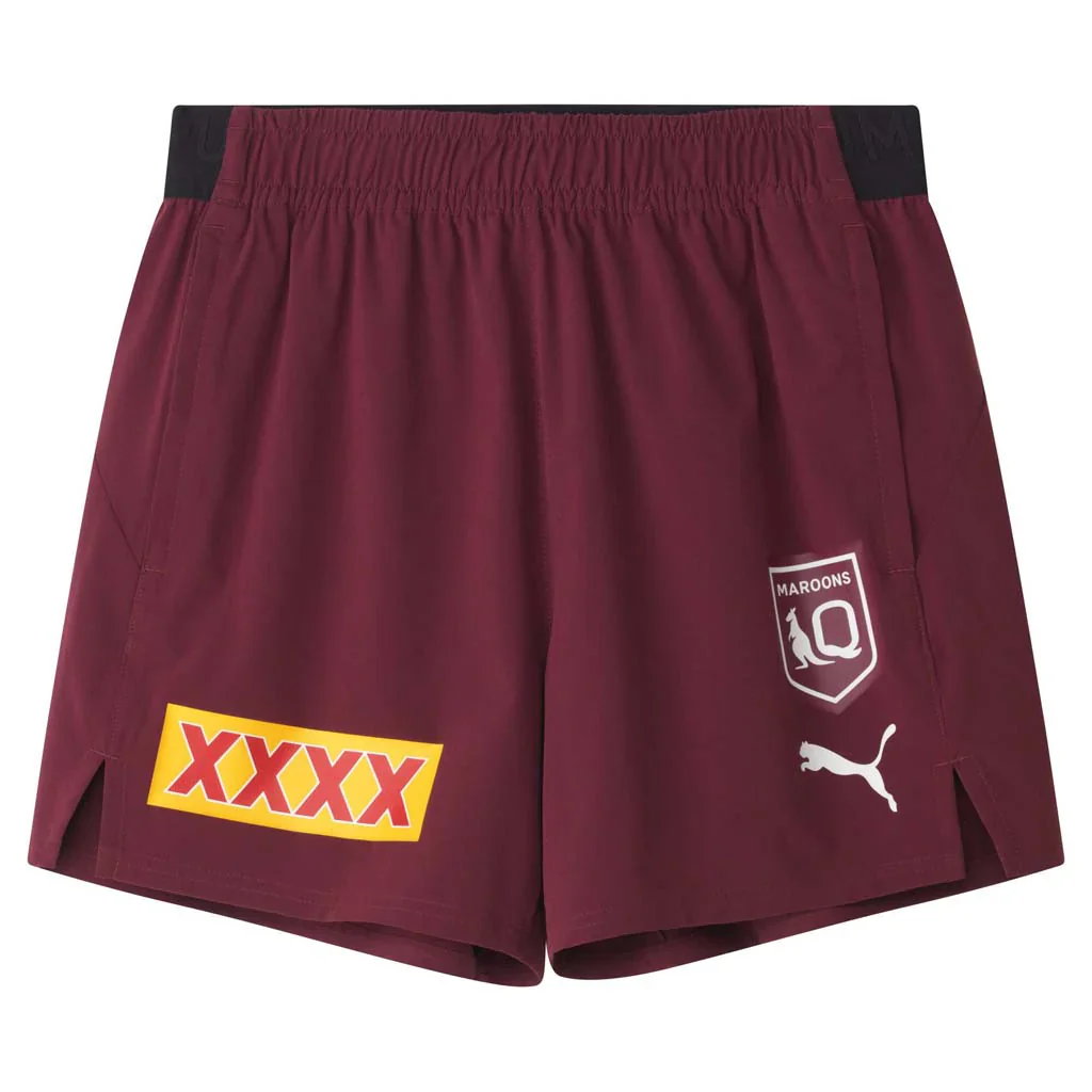 Queensland Maroons 2025 Training Shorts Maroon