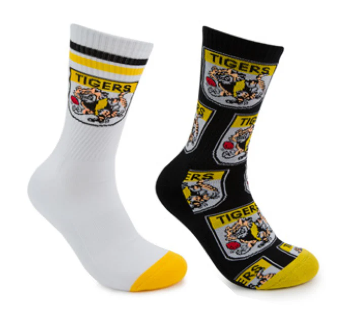 Richmond Tigers 2-Pack Retro Sneaker Socks