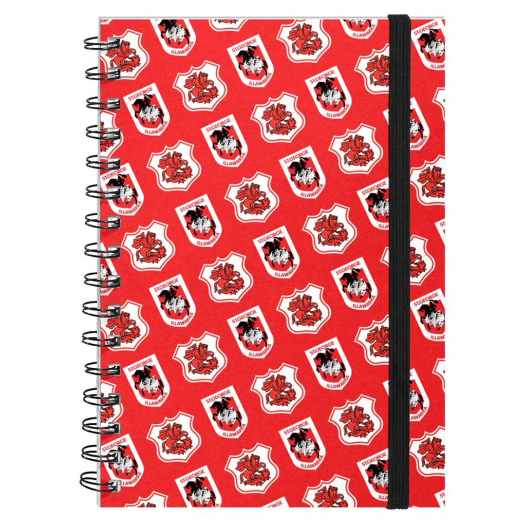 St George Dragons A5 Hardcover Notebook