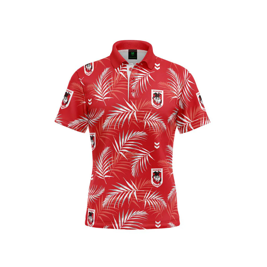 St George Dragons 'Palm Beach' Golf Shirt Adult