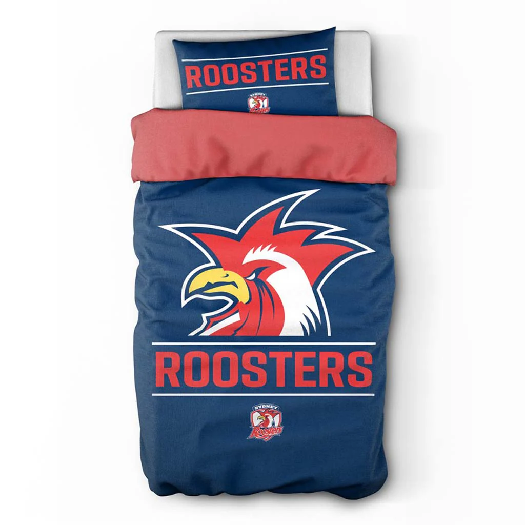 Sydney Roosters Quilt Cover Set Single
