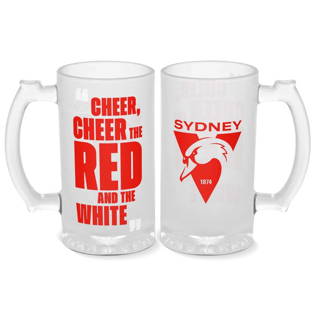 Sydney Swans Frosted Stein 500mL
