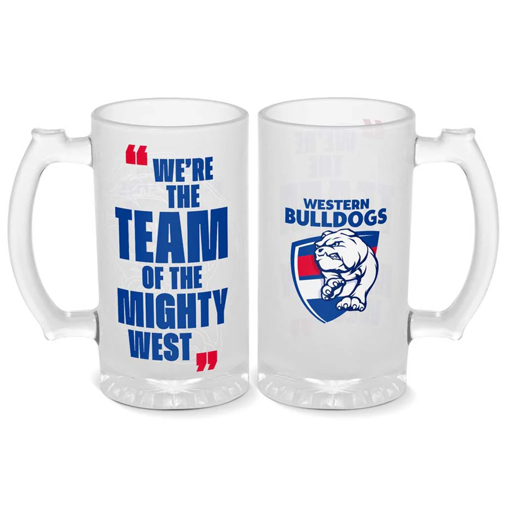 Western Bulldogs Frosted Stein 500mL