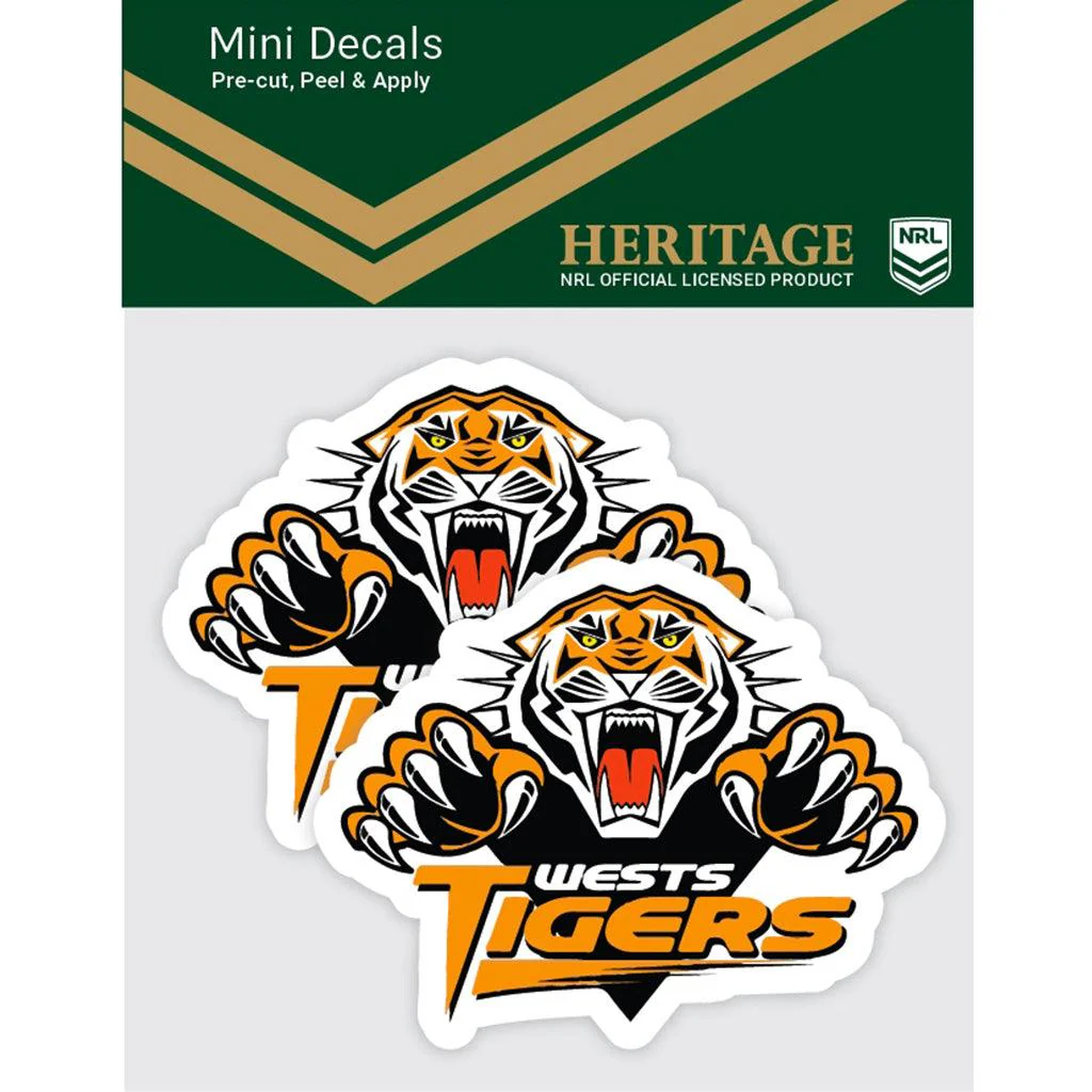Wests Tigers Heritage Mini Decals