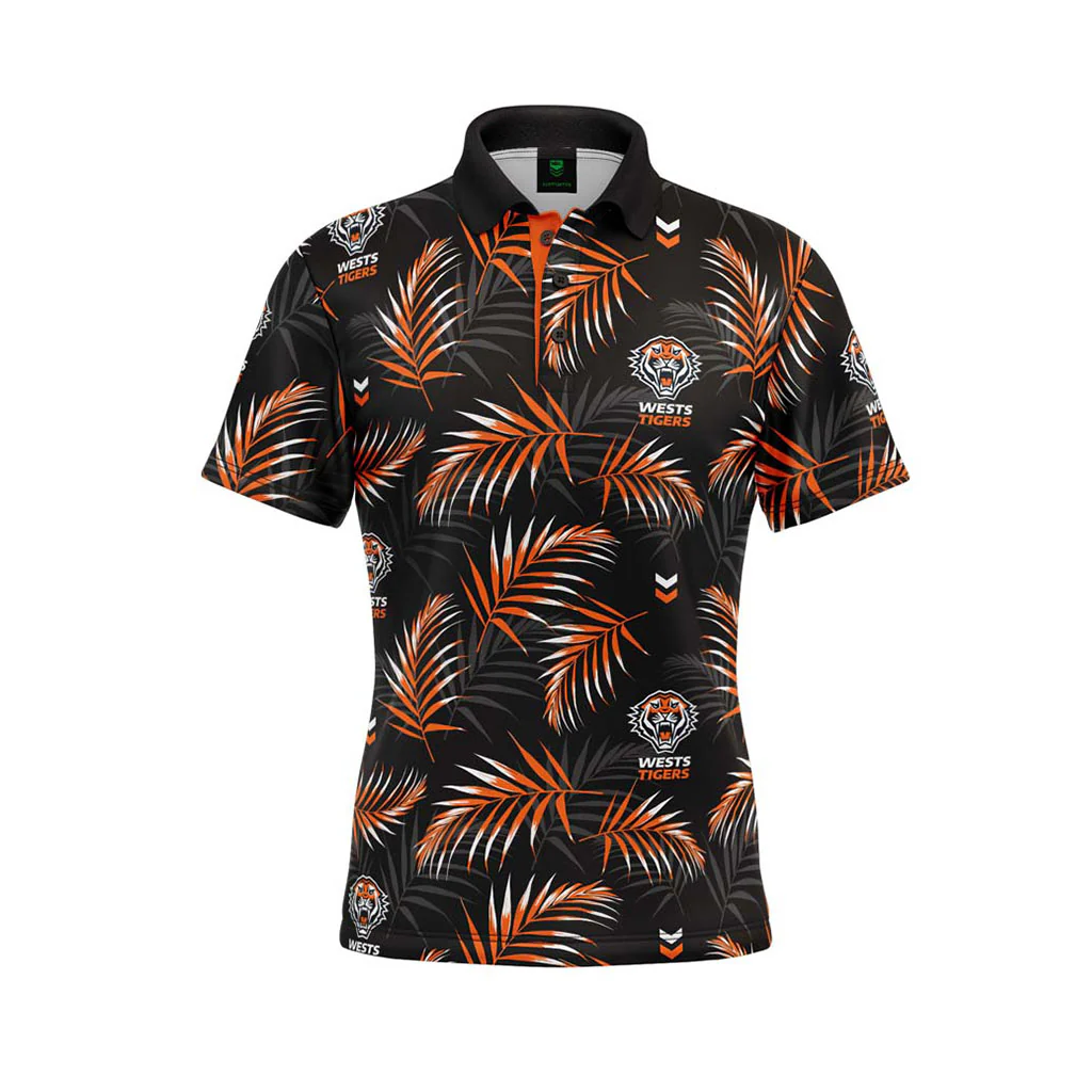 Wests Tigers 'Palm Beach' Golf Shirt Adult