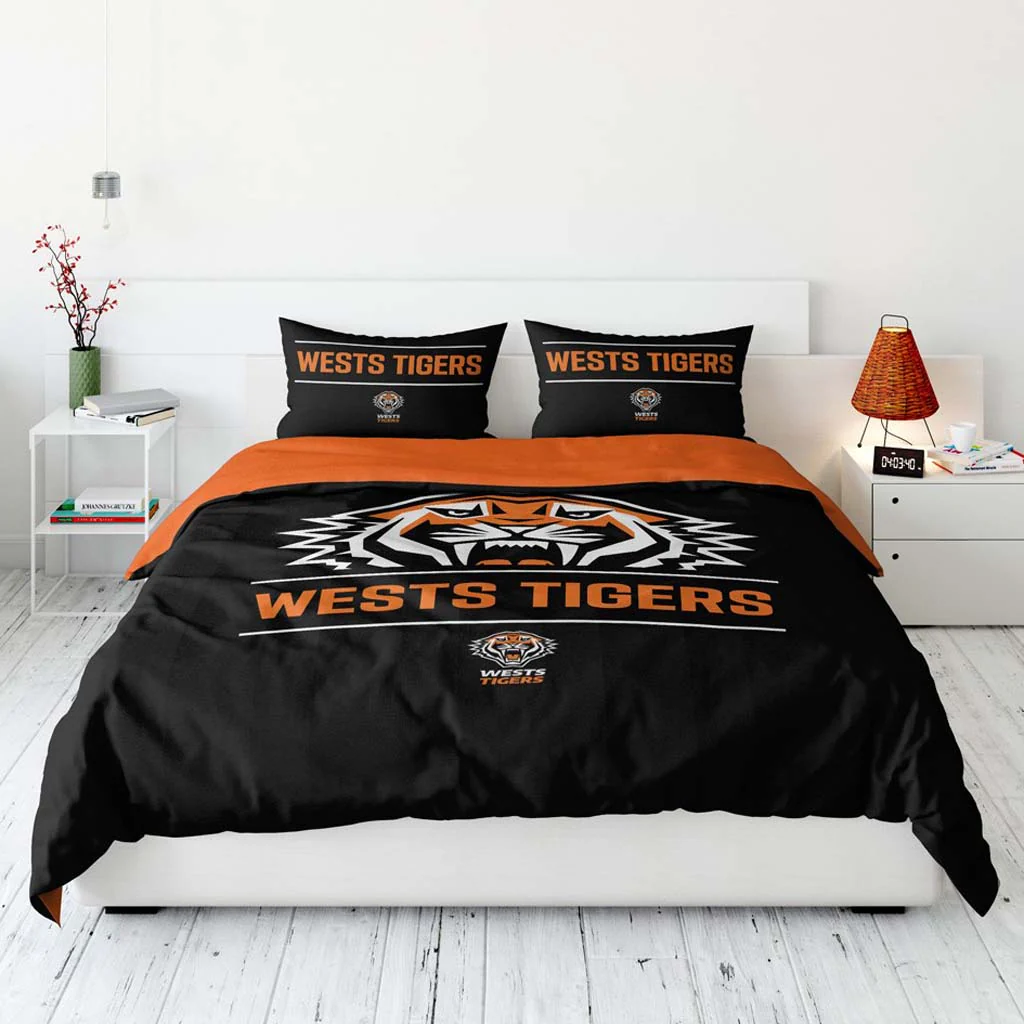 Wests Tigers Quilt Cover Set Double